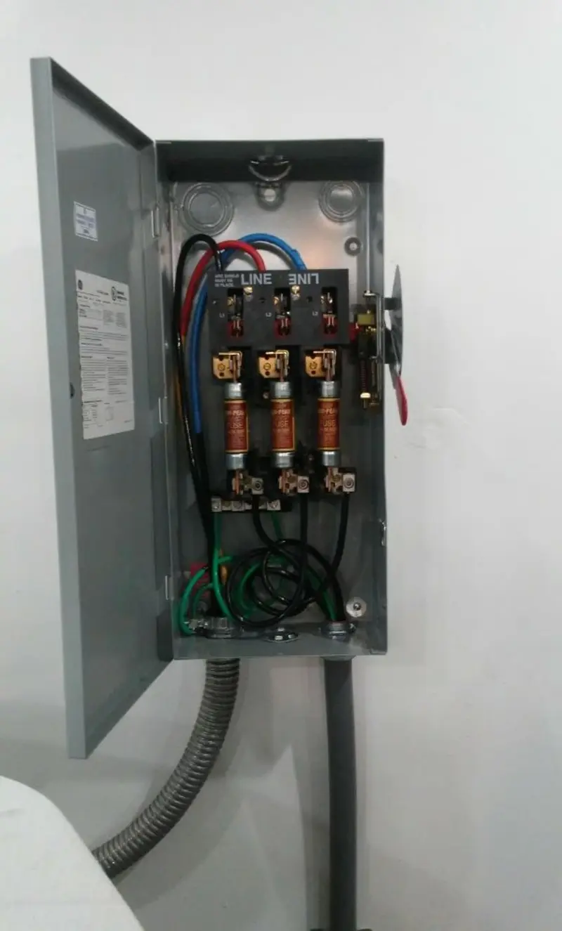 Three-phase disconnect switch installed for Electrical Wiring & Rewiring in Little Elm