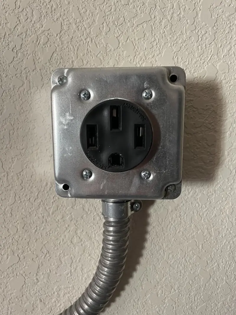 NEMA 14-50 outlet installed for Electrical Panel Upgrade in Little Elm